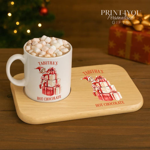 Personalised Elf Hot Chocolate Mug - Custom Christmas Eve Gift